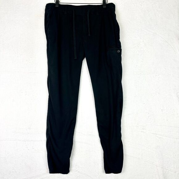 James Perse Gabardine Pull On Pant Size 2  Medium Black Lyocell Supersoft - Picture 1 of 6
